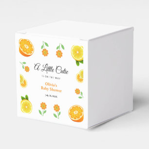 A Little Cutie Lemon Citrus Orange Baby Shower  Favour Box