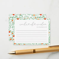 A Little Cutie Modern Baby Shower Advice Card