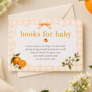 A Little Cutie Neutral Baby Shower Books For Baby Enclosure Card