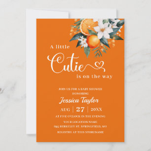 A Little Cutie on the Way Baby Shower Invitation