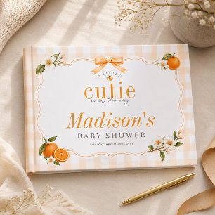 A Little Cutie On The Way Neutral Baby Shower Guest Book
