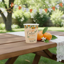 A Little Cutie On The Way Orange Baby Shower