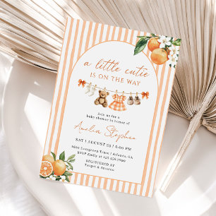 A Little Cutie Orange Citrus Baby Shower Invitation