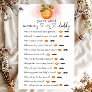 A Little Cutie Orange Clementine  "Guess Who" Game