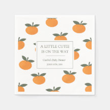 A Little Cutie Orange Gender Neutral Baby Shower