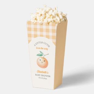 A Little Cutie Orange Gingham Citrus Baby Shower Favour Box