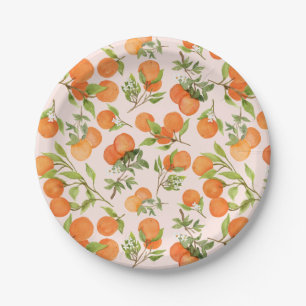A Little Cutie Patterned Baby Shower Paper Plate
