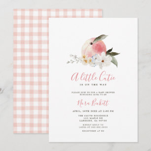 A little Cutie Peach Baby Shower Invitation