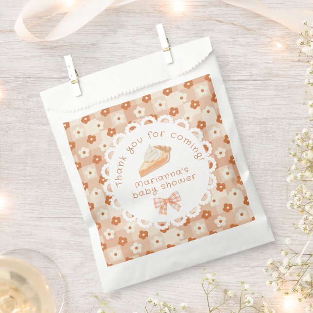 A little cutie Pie Baby shower Thank you Favour Bags (Clipped)