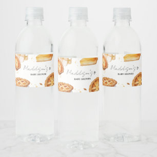 A Little Cutie Pie Baby Shower Water Bottle Label