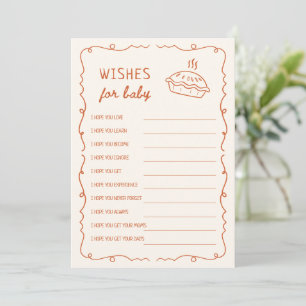 A Little Cutie Pie Baby Shower Wishes for Baby  Invitation