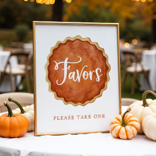 A Little Cutie Pie Fall Baby Shower Favors Sign