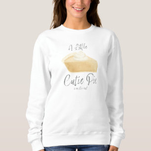 A Little Cutie Pie Fall Pregnancy Announcement Sweatshirt