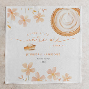 A Little Cutie Pie Is Baking   Baby Shower Napkin