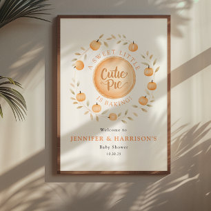 A Little Cutie Pie Is Baking   Baby Shower Poster