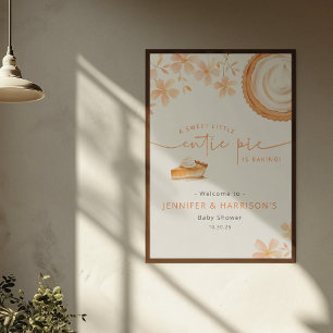 A Little Cutie Pie Is Baking   Baby Shower Poster