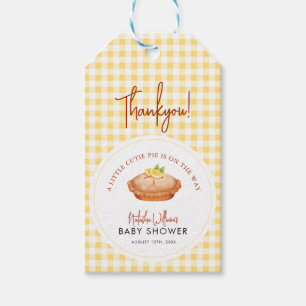 A little cutie pie is on the way baby shower gift tags