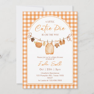 A little Cutie Pie is on the way Baby shower  Invitation