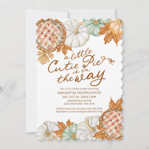 A Little Cutie Pie Is On The Way Baby Shower Invitation