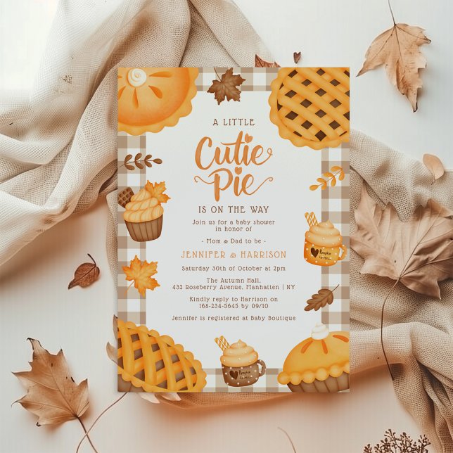 A Little Cutie Pie Is On The Way | Baby Shower Invitation (Creator Uploaded)