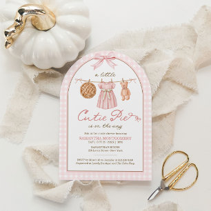 A Little Cutie Pie Is On The Way Baby Shower Invitation