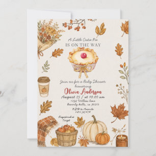 A Little Cutie Pie Is on the Way Baby Shower Invitation