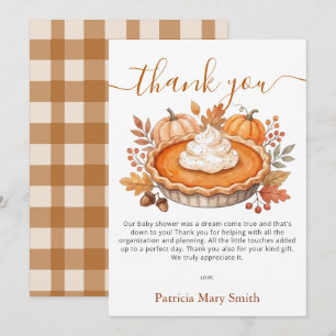 A Little Cutie Pie Is On The Way Baby Shower Thank You Card