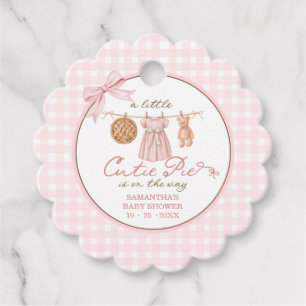 A Little Cutie Pie Personalised Baby Shower Favour Tags