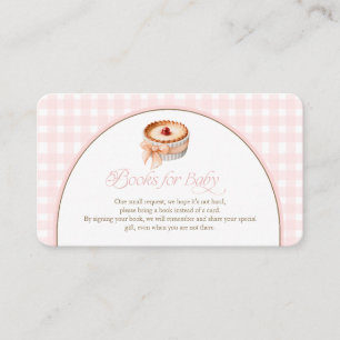 A Little Cutie Pie Pink Gingham Books for Baby Enclosure Card
