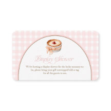 A Little Cutie Pie Pink Gingham Display Shower