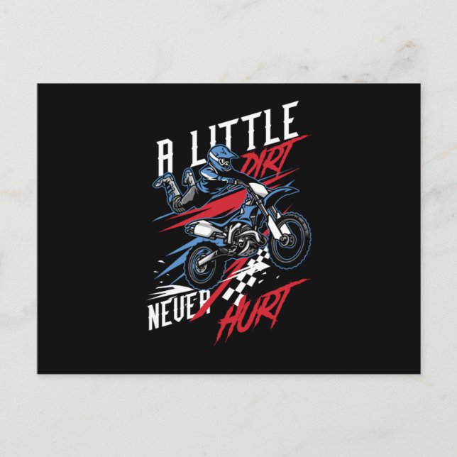 A Little Dirt Never Hurt Quad Racing Offroad ATV G Postcard (Front)