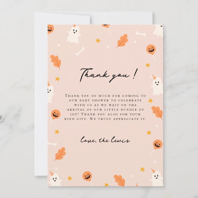 A little doo is almost due baby thank you cards (Front)
