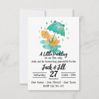 A Little Duckling is on the Way Invitation