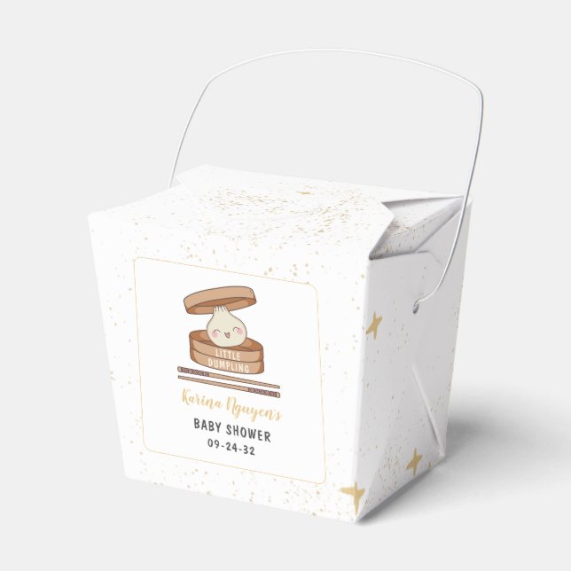 A Little Dumpling Baby Shower Favour Box (Front Side)