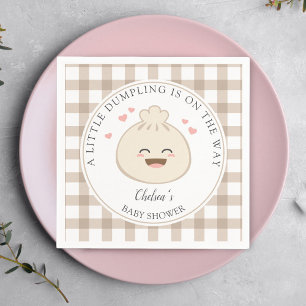 A Little Dumpling is On The Way Baby Shower Napkin