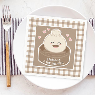 A Little Dumpling is On The Way Baby Shower Napkin