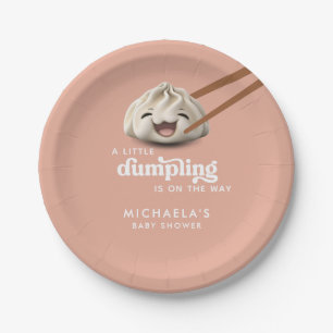 A Little Dumpling Is On The Way Baby Shower Paper Plate