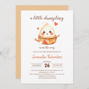 A Little Dumpling Is On The Way Bao Baby Shower Invitation