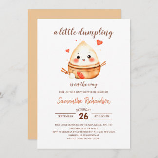 A Little Dumpling Is On The Way Bao Baby Shower Invitation