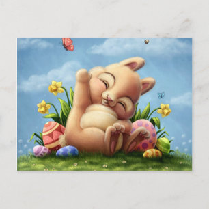 A Little Easter Bunny Holiday Postcard