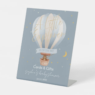 A Little Explorer Hot Air Balloon Cards & Gifts Pedestal Sign