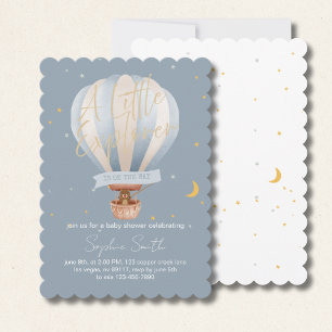 A Little Explorer Is On The Way Hot Air Balloon Invitation