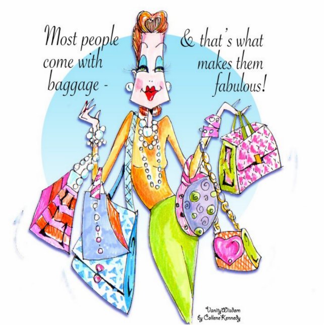 A little Fab' Baggage! Standing Photo Sculpture (Front)