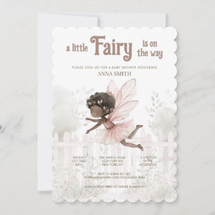 "A Little Fairy is on the Way" Baby Shower Invitation