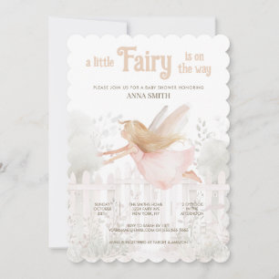 "A Little Fairy is on the Way" Baby Shower Invitation