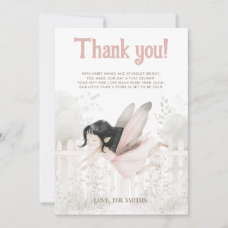 "A Little Fairy is on the Way" Baby Shower Thank You Card