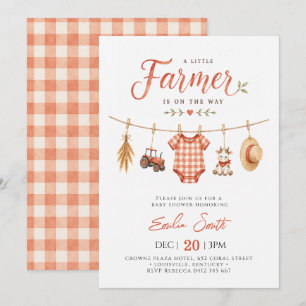 A Little Farmer Is on the Way Baby Shower Invitation