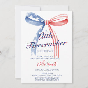 A Little Firecracker is on the way Baby Shower Invitation