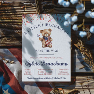 A Little Firecracker is on the Way! Baby Shower Invitation