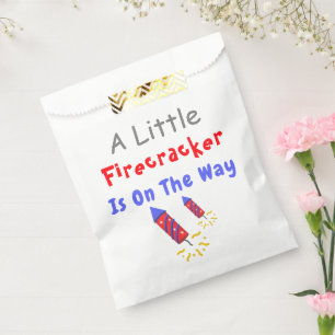 A Little Firecracker Is On The Way Favour Bags